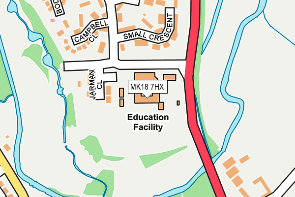 MK18 7HX map - OS OpenMap – Local (Ordnance Survey)