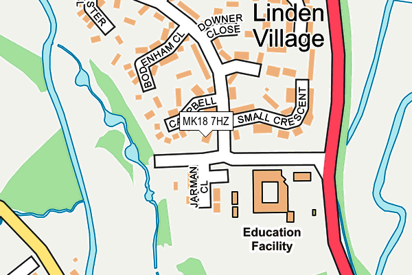 MK18 7HZ map - OS OpenMap – Local (Ordnance Survey) MK18 7HZ map - OS OpenMap – Local (Ordnance Survey)