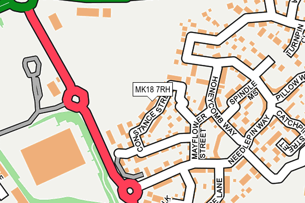 MK18 7RH map - OS OpenMap – Local (Ordnance Survey) MK18 7RH map - OS OpenMap – Local (Ordnance Survey)