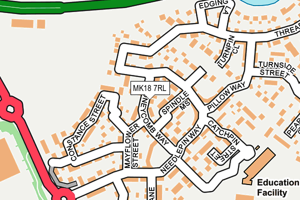 MK18 7RL map - OS OpenMap – Local (Ordnance Survey) MK18 7RL map - OS OpenMap – Local (Ordnance Survey)