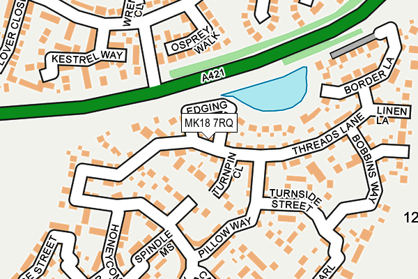 MK18 7RQ map - OS OpenMap – Local (Ordnance Survey)