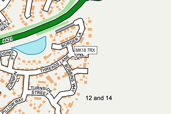 MK18 7RX map - OS OpenMap – Local (Ordnance Survey) MK18 7RX map - OS OpenMap – Local (Ordnance Survey)
