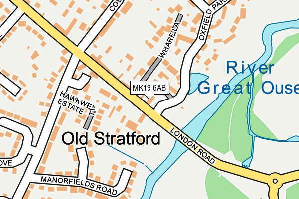 MK19 6AB map - OS OpenMap – Local (Ordnance Survey) MK19 6AB map - OS OpenMap – Local (Ordnance Survey)