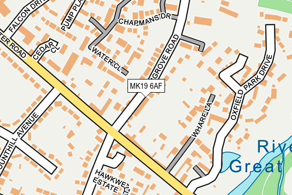 MK19 6AF map - OS OpenMap – Local (Ordnance Survey) MK19 6AF map - OS OpenMap – Local (Ordnance Survey)