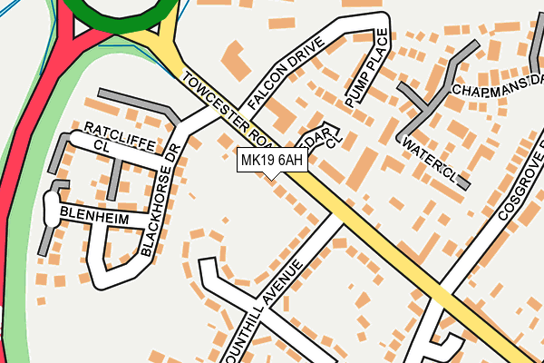MK19 6AH map - OS OpenMap – Local (Ordnance Survey) MK19 6AH map - OS OpenMap – Local (Ordnance Survey)
