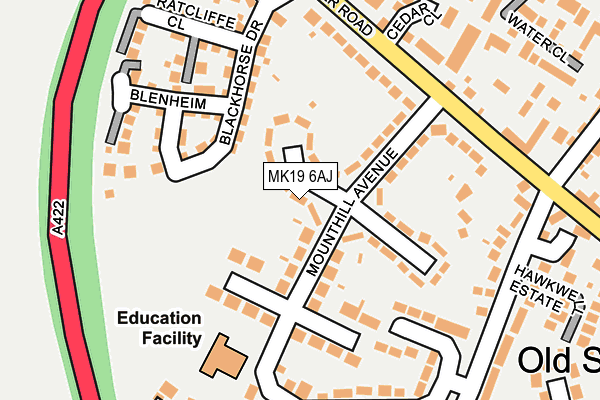 MK19 6AJ map - OS OpenMap – Local (Ordnance Survey) MK19 6AJ map - OS OpenMap – Local (Ordnance Survey)