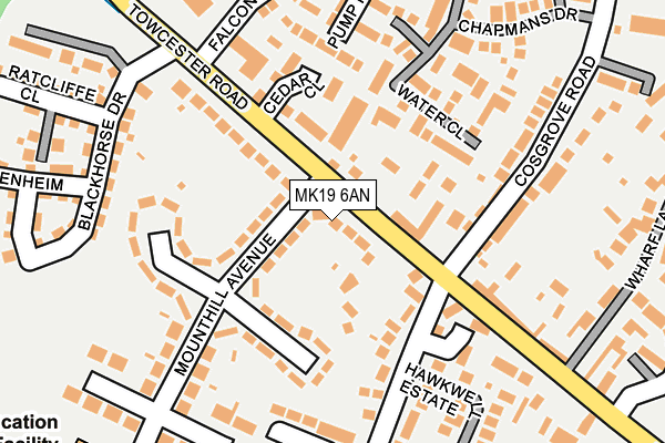 MK19 6AN map - OS OpenMap – Local (Ordnance Survey) MK19 6AN map - OS OpenMap – Local (Ordnance Survey)
