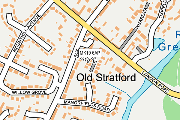 MK19 6AP map - OS OpenMap – Local (Ordnance Survey) MK19 6AP map - OS OpenMap – Local (Ordnance Survey)