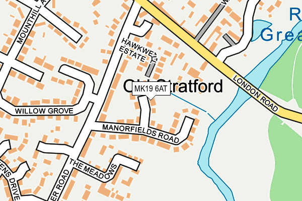 MK19 6AT map - OS OpenMap – Local (Ordnance Survey) MK19 6AT map - OS OpenMap – Local (Ordnance Survey)