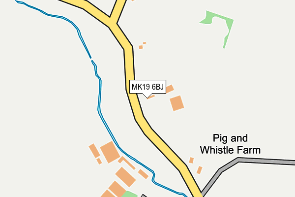 MK19 6BJ map - OS OpenMap – Local (Ordnance Survey) MK19 6BJ map - OS OpenMap – Local (Ordnance Survey)