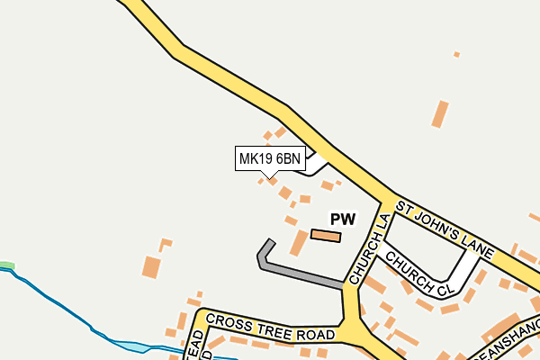 MK19 6BN map - OS OpenMap – Local (Ordnance Survey) MK19 6BN map - OS OpenMap – Local (Ordnance Survey)
