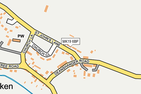 MK19 6BP map - OS OpenMap – Local (Ordnance Survey) MK19 6BP map - OS OpenMap – Local (Ordnance Survey)