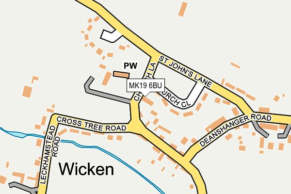 MK19 6BU map - OS OpenMap – Local (Ordnance Survey) MK19 6BU map - OS OpenMap – Local (Ordnance Survey)