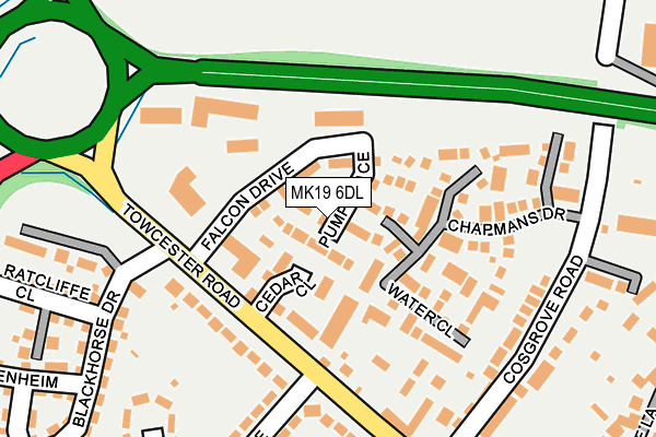 MK19 6DL map - OS OpenMap – Local (Ordnance Survey) MK19 6DL map - OS OpenMap – Local (Ordnance Survey)