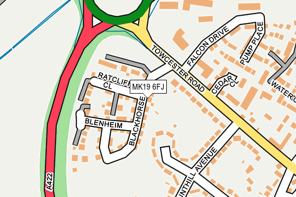 MK19 6FJ map - OS OpenMap – Local (Ordnance Survey) MK19 6FJ map - OS OpenMap – Local (Ordnance Survey)