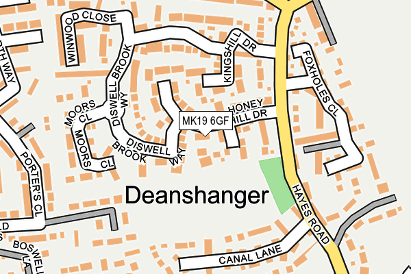 MK19 6GF map - OS OpenMap – Local (Ordnance Survey) MK19 6GF map - OS OpenMap – Local (Ordnance Survey)