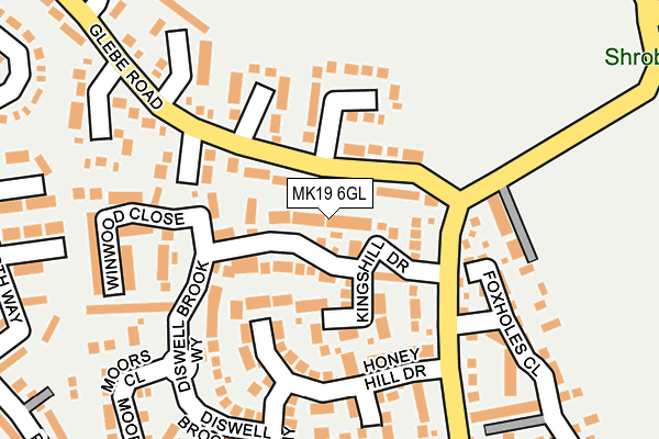 MK19 6GL map - OS OpenMap – Local (Ordnance Survey)