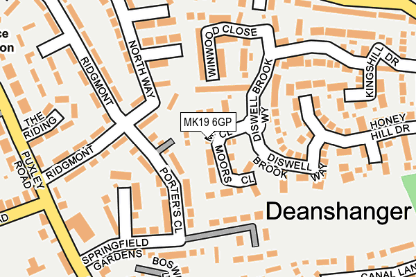 MK19 6GP map - OS OpenMap – Local (Ordnance Survey) MK19 6GP map - OS OpenMap – Local (Ordnance Survey)