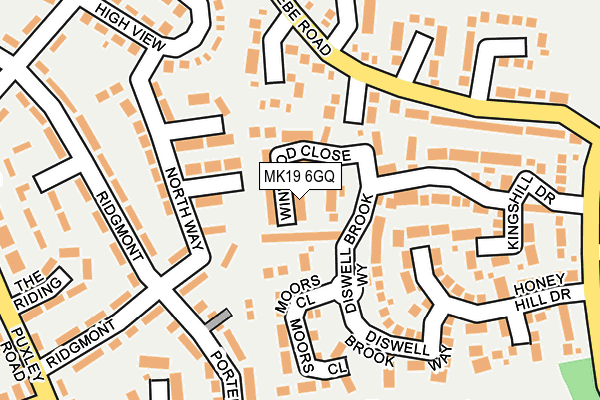 MK19 6GQ map - OS OpenMap – Local (Ordnance Survey) MK19 6GQ map - OS OpenMap – Local (Ordnance Survey)