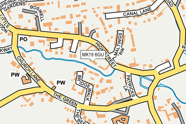 MK19 6GU map - OS OpenMap – Local (Ordnance Survey) MK19 6GU map - OS OpenMap – Local (Ordnance Survey)
