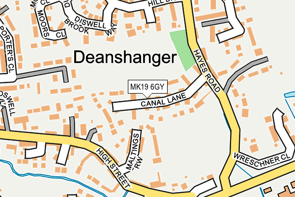 MK19 6GY map - OS OpenMap – Local (Ordnance Survey) MK19 6GY map - OS OpenMap – Local (Ordnance Survey)