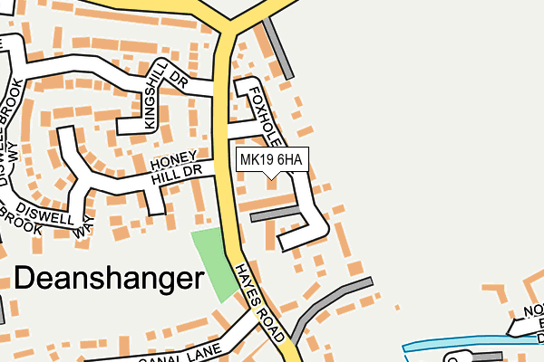 MK19 6HA map - OS OpenMap – Local (Ordnance Survey) MK19 6HA map - OS OpenMap – Local (Ordnance Survey)