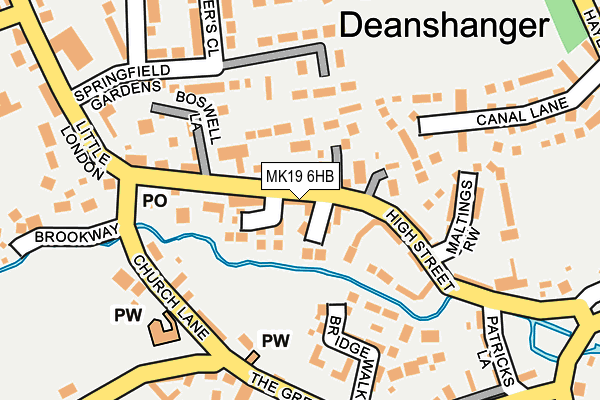 MK19 6HB map - OS OpenMap – Local (Ordnance Survey) MK19 6HB map - OS OpenMap – Local (Ordnance Survey)