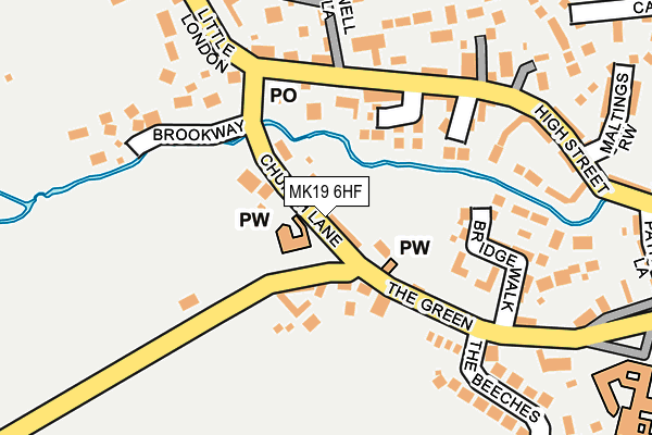 MK19 6HF map - OS OpenMap – Local (Ordnance Survey) MK19 6HF map - OS OpenMap – Local (Ordnance Survey)