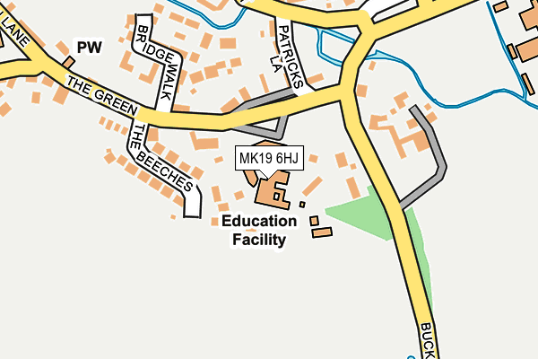 MK19 6HJ map - OS OpenMap – Local (Ordnance Survey) MK19 6HJ map - OS OpenMap – Local (Ordnance Survey)