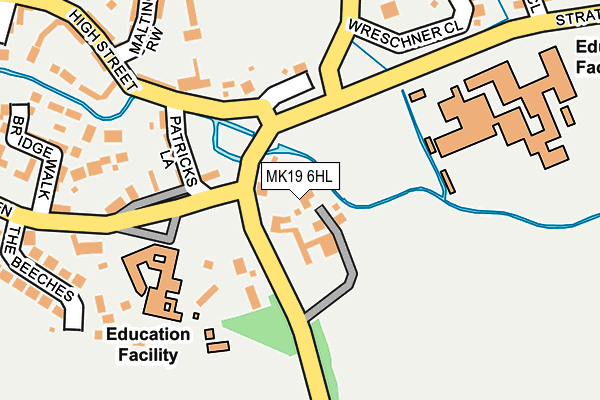 MK19 6HL map - OS OpenMap – Local (Ordnance Survey) MK19 6HL map - OS OpenMap – Local (Ordnance Survey)