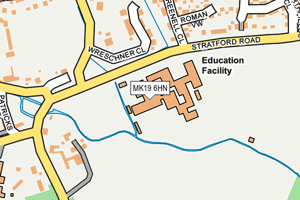 MK19 6HN map - OS OpenMap – Local (Ordnance Survey) MK19 6HN map - OS OpenMap – Local (Ordnance Survey)