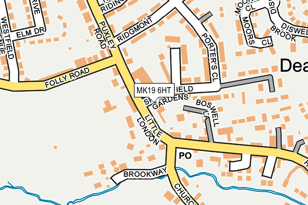 MK19 6HT map - OS OpenMap – Local (Ordnance Survey) MK19 6HT map - OS OpenMap – Local (Ordnance Survey)