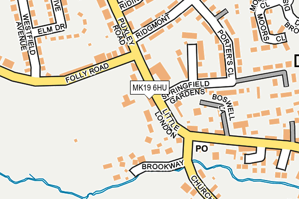 MK19 6HU map - OS OpenMap – Local (Ordnance Survey) MK19 6HU map - OS OpenMap – Local (Ordnance Survey)