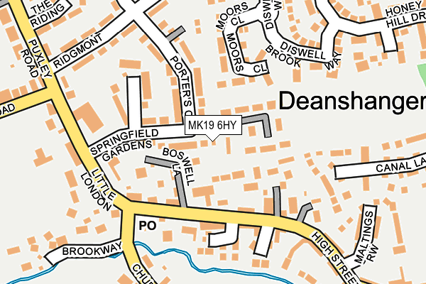 MK19 6HY map - OS OpenMap – Local (Ordnance Survey) MK19 6HY map - OS OpenMap – Local (Ordnance Survey)