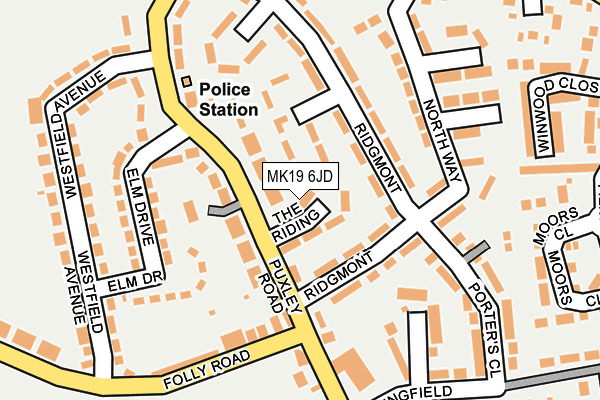 MK19 6JD map - OS OpenMap – Local (Ordnance Survey) MK19 6JD map - OS OpenMap – Local (Ordnance Survey)