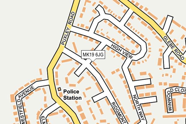MK19 6JG map - OS OpenMap – Local (Ordnance Survey) MK19 6JG map - OS OpenMap – Local (Ordnance Survey)