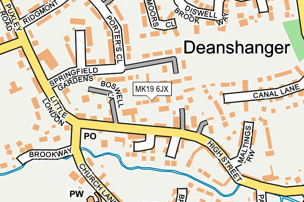 MK19 6JX map - OS OpenMap – Local (Ordnance Survey) MK19 6JX map - OS OpenMap – Local (Ordnance Survey)