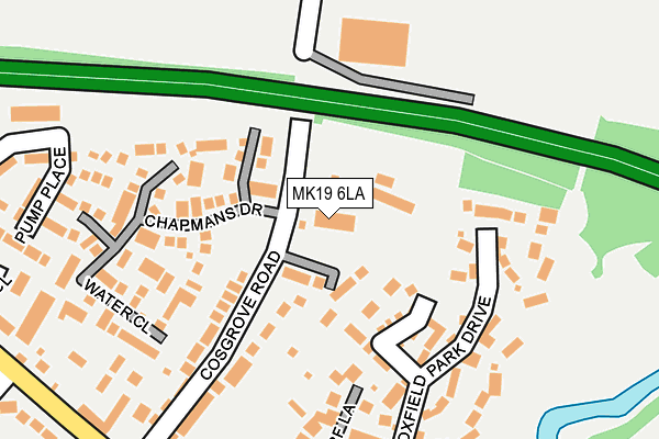 MK19 6LA map - OS OpenMap – Local (Ordnance Survey)