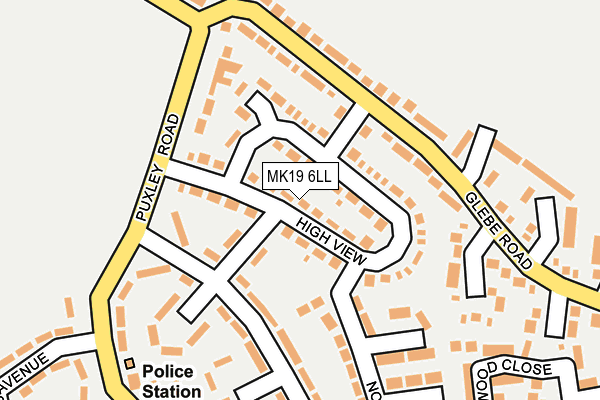 MK19 6LL map - OS OpenMap – Local (Ordnance Survey) MK19 6LL map - OS OpenMap – Local (Ordnance Survey)