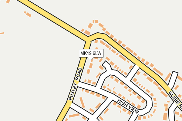 MK19 6LW map - OS OpenMap – Local (Ordnance Survey) MK19 6LW map - OS OpenMap – Local (Ordnance Survey)