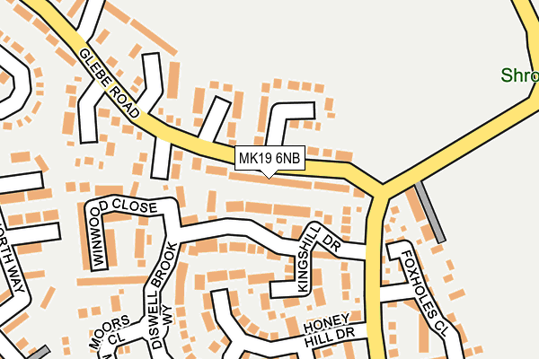 MK19 6NB map - OS OpenMap – Local (Ordnance Survey) MK19 6NB map - OS OpenMap – Local (Ordnance Survey)
