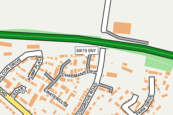 MK19 6NY map - OS OpenMap – Local (Ordnance Survey) MK19 6NY map - OS OpenMap – Local (Ordnance Survey)