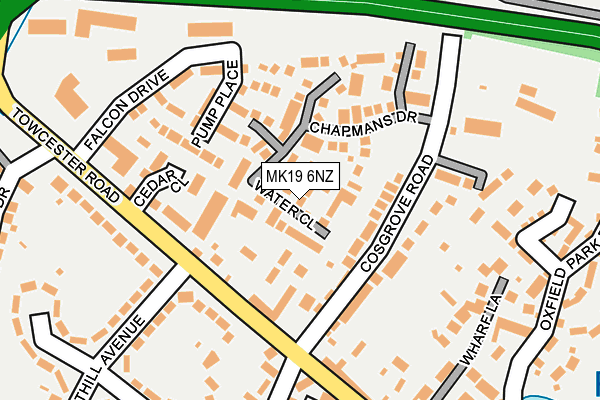 MK19 6NZ map - OS OpenMap – Local (Ordnance Survey) MK19 6NZ map - OS OpenMap – Local (Ordnance Survey)