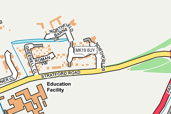 MK19 6UY map - OS OpenMap – Local (Ordnance Survey) MK19 6UY map - OS OpenMap – Local (Ordnance Survey)
