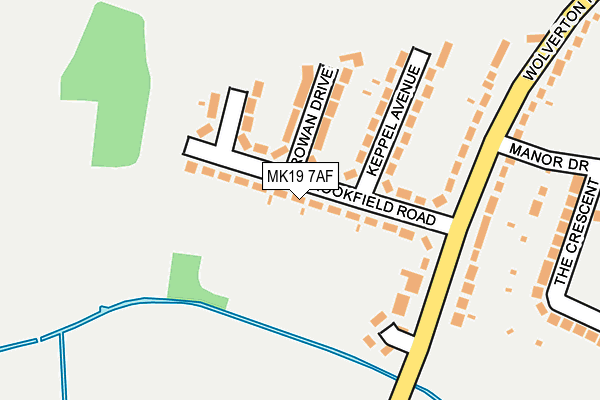 MK19 7AF map - OS OpenMap – Local (Ordnance Survey)