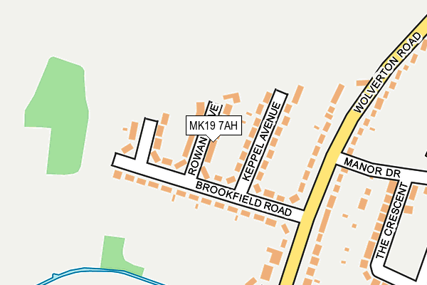 MK19 7AH map - OS OpenMap – Local (Ordnance Survey) MK19 7AH map - OS OpenMap – Local (Ordnance Survey)