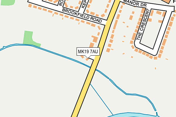 MK19 7AU map - OS OpenMap – Local (Ordnance Survey) MK19 7AU map - OS OpenMap – Local (Ordnance Survey)