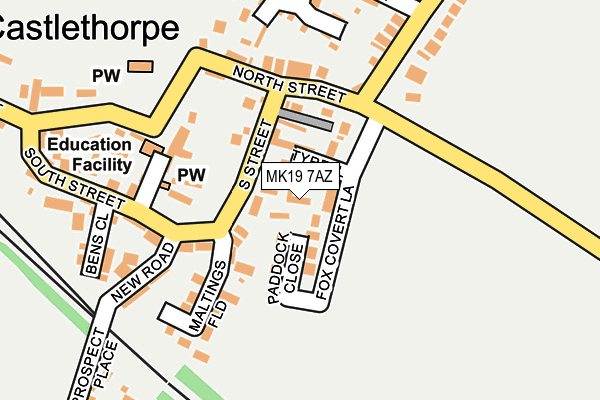 MK19 7AZ map - OS OpenMap – Local (Ordnance Survey) MK19 7AZ map - OS OpenMap – Local (Ordnance Survey)