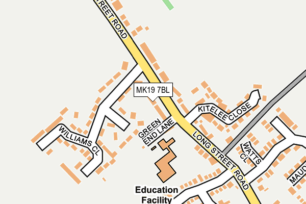 MK19 7BL map - OS OpenMap – Local (Ordnance Survey) MK19 7BL map - OS OpenMap – Local (Ordnance Survey)