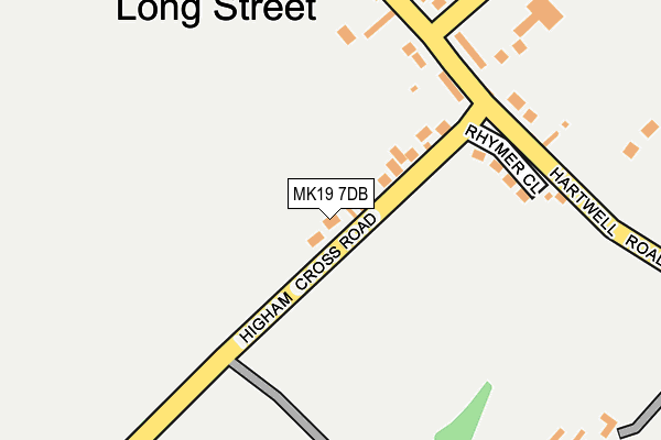 MK19 7DB map - OS OpenMap – Local (Ordnance Survey) MK19 7DB map - OS OpenMap – Local (Ordnance Survey)
